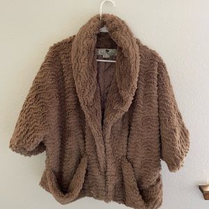 Oversized faux fur coat